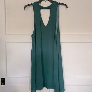 Teal flowy dress